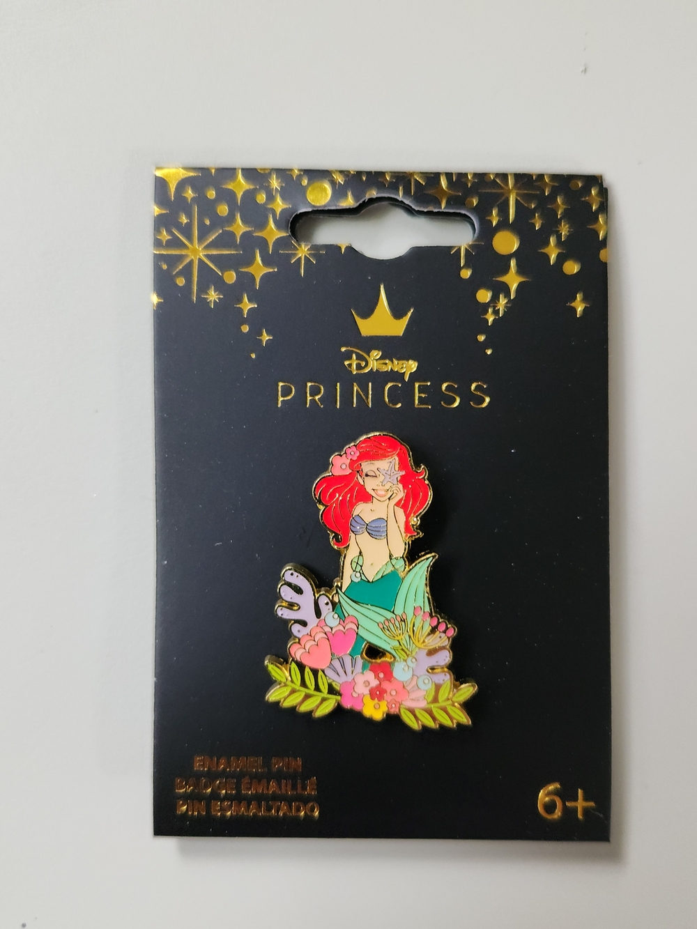 New On Card Ariel with Flowers Enamel Loungefly Pin  SOLD OUT In Stores!